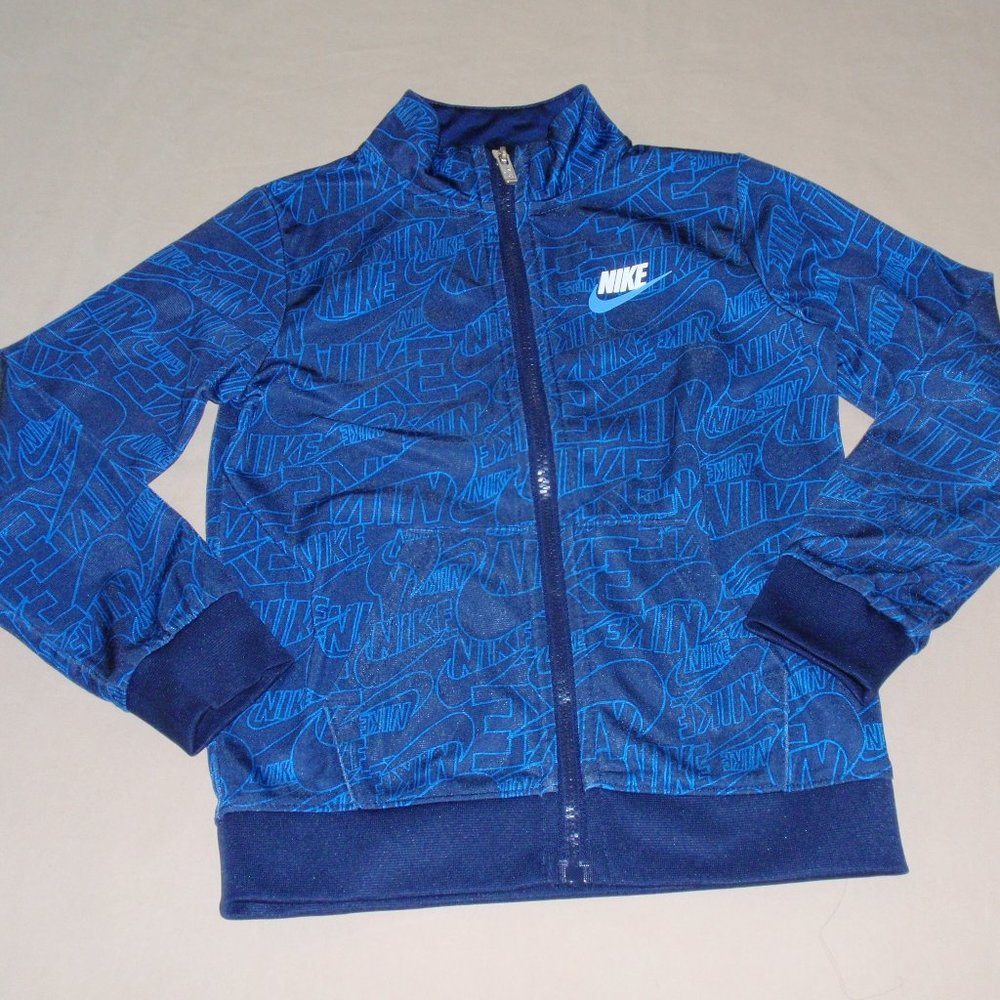 Nike Boys Zip Up Light weight Jacket Sz 4t Navy